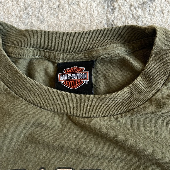 harley davidson south dakota green tee shirt - Picture 3 of 5